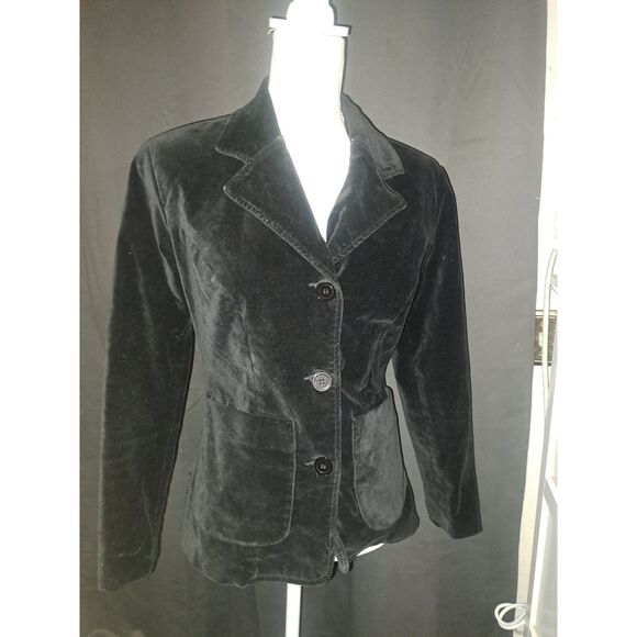 GUESS - Vintage Perfection Black Velvet Blazer size Small - Picture 9 of 9